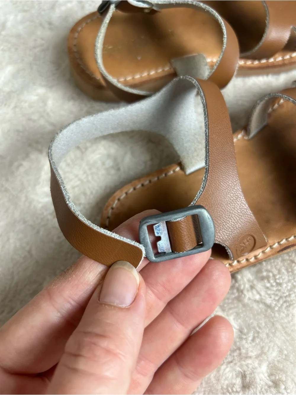 Freshly Picked Cognac Carmel Sandals Size 6 Brown